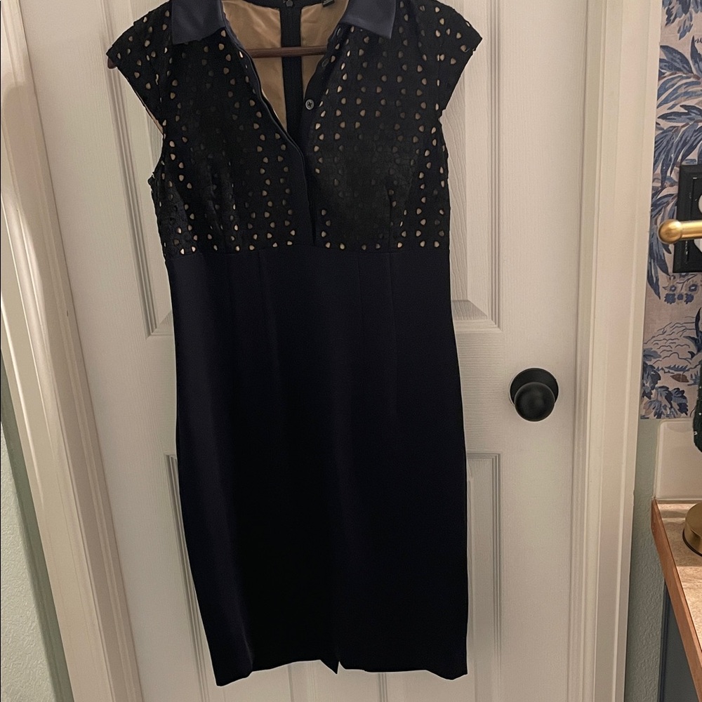 Ann Taylor Black and Gold Mini Dress - Picture 2 of 5